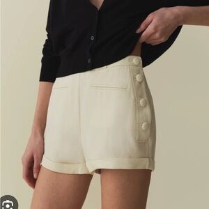 NWT Dôen Doen Avon Size 4 Button-Detail Shorts